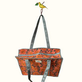 Grand tote bag à Zip  –  "Sunny Squeeshy Flowers"